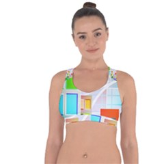 City Modern Business Skyscrapers Cross String Back Sports Bra by Simbadda