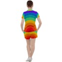 Rainbow Background Colorful Women s Tee and Shorts Set View2