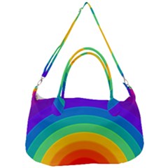 Rainbow Background Colorful Removal Strap Handbag by Simbadda