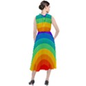 Rainbow Background Colorful Round Neck Boho Dress View2