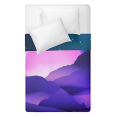 Mountain Sunrise Mountains Sunrise Duvet Cover Double Side (single Size) by Simbadda