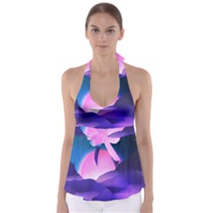 Mountain Sunrise Mountains Sunrise Babydoll Tankini Top by Simbadda