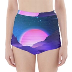 Mountain Sunrise Mountains Sunrise High-waisted Bikini Bottoms by Simbadda