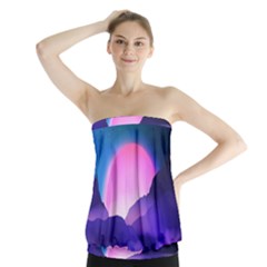 Mountain Sunrise Mountains Sunrise Strapless Top by Simbadda