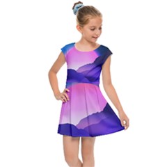 Mountain Sunrise Mountains Sunrise Kids  Cap Sleeve Dress