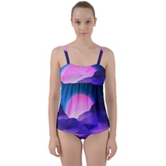 Mountain Sunrise Mountains Sunrise Twist Front Tankini Set by Simbadda