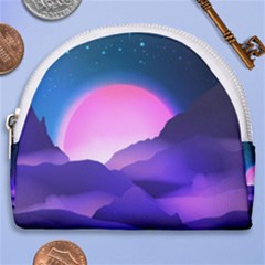 Mountain Sunrise Mountains Sunrise Horseshoe Style Canvas Pouch by Simbadda