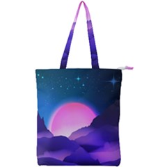 Mountain Sunrise Mountains Sunrise Double Zip Up Tote Bag by Simbadda