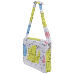 Urban City Skyline Sketch Cross Body Office Bag