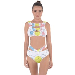 Urban City Skyline Sketch Bandaged Up Bikini Set  by Simbadda