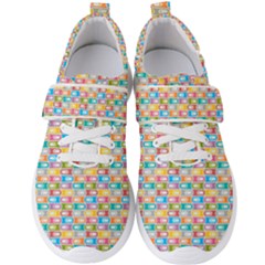 Seamless Pattern Background Abstract Men s Velcro Strap Shoes by Simbadda