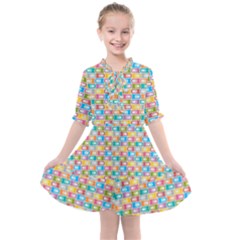 Seamless Pattern Background Abstract Kids  All Frills Chiffon Dress