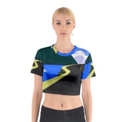 Air Pollution Retro Vintage Cotton Crop Top by Simbadda