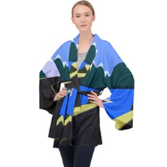 Air Pollution Retro Vintage Velvet Kimono Robe by Simbadda