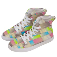 Background Abstract Grid Women s Hi-top Skate Sneakers by Simbadda