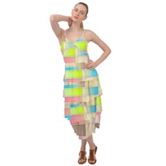 Background Abstract Grid Layered Bottom Dress