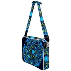 Mandala Blue Abstract Circle Cross Body Office Bag