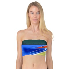 Beach Summer Sea Ocean Water Sand Bandeau Top by Simbadda