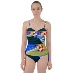 Beach Summer Sea Ocean Water Sand Sweetheart Tankini Set