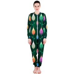 Tulips Seamless Pattern Background Onepiece Jumpsuit (ladies)  by Simbadda