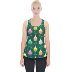 Tulips Seamless Pattern Background Piece Up Tank Top by Simbadda