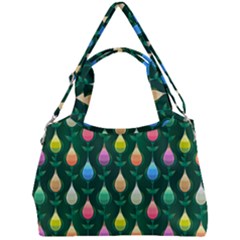 Tulips Seamless Pattern Background Double Compartment Shoulder Bag by Simbadda