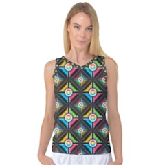 Seamless Pattern Background Abstract Women s Basketball Tank Top by Simbadda