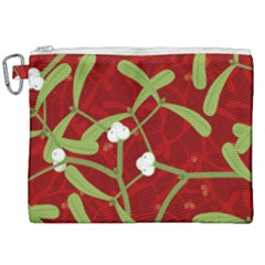 Mistletoe Christmas Texture Advent Canvas Cosmetic Bag (xxl)