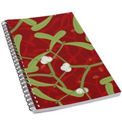 Mistletoe Christmas Texture Advent 5 5  X 8 5  Notebook