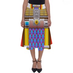 Jukebox Music Record Player Retro Perfect Length Midi Skirt