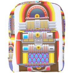 Jukebox Music Record Player Retro Full Print Backpack by Simbadda