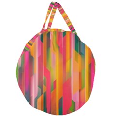 Background Abstract Colorful Giant Round Zipper Tote by Simbadda