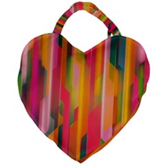 Background Abstract Colorful Giant Heart Shaped Tote by Simbadda