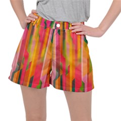 Background Abstract Colorful Ripstop Shorts by Simbadda