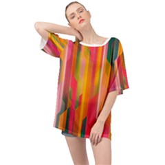 Background Abstract Colorful Oversized Chiffon Top