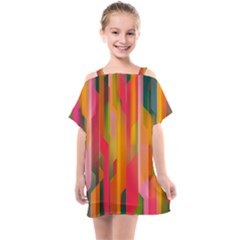 Background Abstract Colorful Kids  One Piece Chiffon Dress by Simbadda