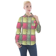 Seamless Pattern Seamless Design Women s Long Sleeve Pocket Shirt