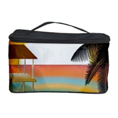 Sunset Beach Beach Palm Ocean Cosmetic Storage by Simbadda