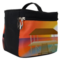 Sunset Beach Beach Palm Ocean Make Up Travel Bag (small)