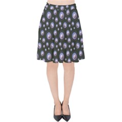 Seamless Pattern Seamless Design Velvet High Waist Skirt by Simbadda