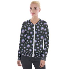 Seamless Pattern Seamless Design Velour Zip Up Jacket