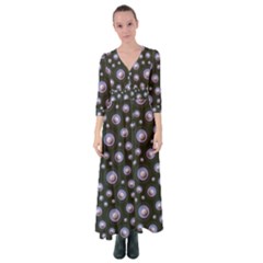 Seamless Pattern Seamless Design Button Up Maxi Dress