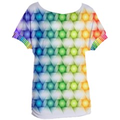 Background Colorful Geometric Women s Oversized Tee by Simbadda