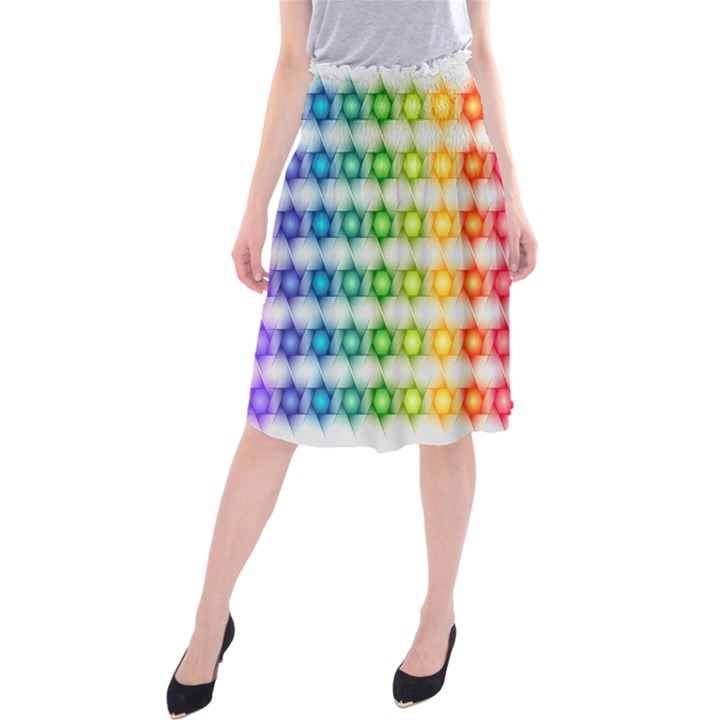 Background Colorful Geometric Midi Beach Skirt