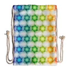 Background Colorful Geometric Drawstring Bag (large) by Simbadda