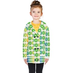 Background Colorful Geometric Kids  Double Breasted Button Coat