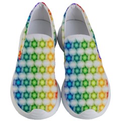 Background Colorful Geometric Women s Lightweight Slip Ons by Simbadda