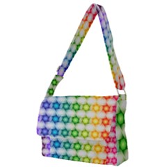 Background Colorful Geometric Full Print Messenger Bag by Simbadda