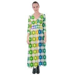 Background Colorful Geometric Button Up Maxi Dress by Simbadda