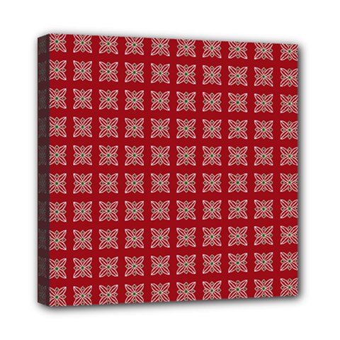 Christmas Paper Wrapping Paper Mini Canvas 8  X 8  (stretched) by Simbadda